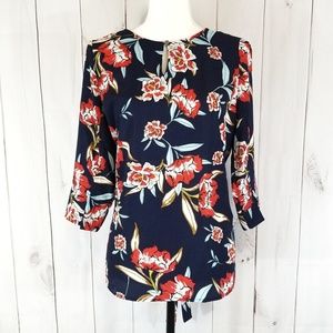 Kaffe Caroline Floral Tie Back Blouse